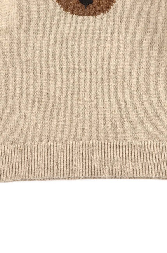 Μάλλινο πουλόβερ για μωρά Donsje Denn Merino Wool Sweater Bear 4083501.56.92 μπεζ