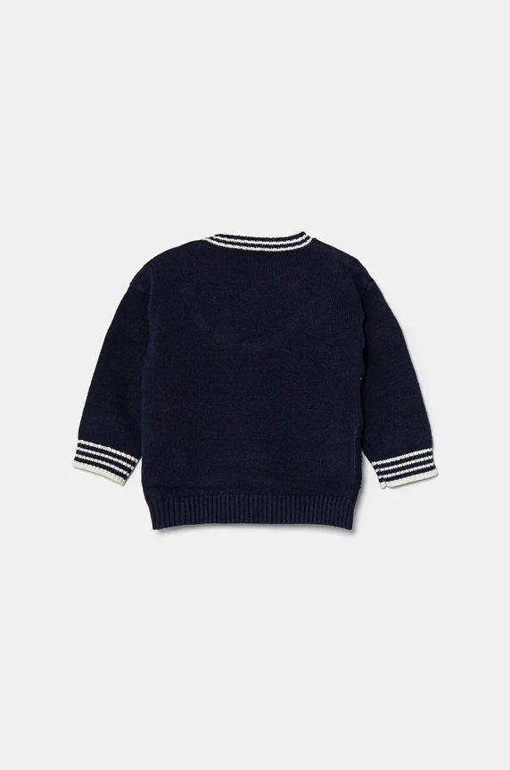Dětský svetr s příměsí vlny United Colors of Benetton 1WUAB1012.W.Seasonal námořnická modř AW24