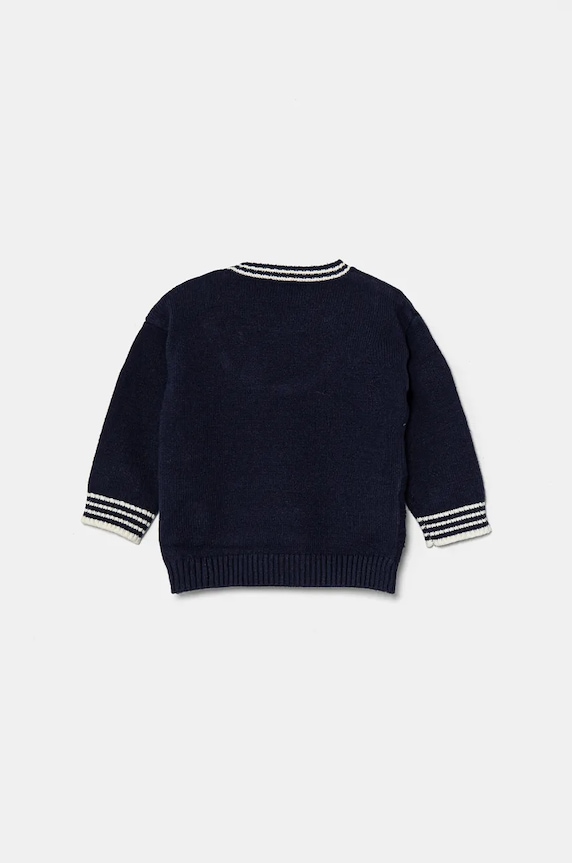 Dětský svetr s příměsí vlny United Colors of Benetton 1WUAB1012.W.Seasonal námořnická modř AW24