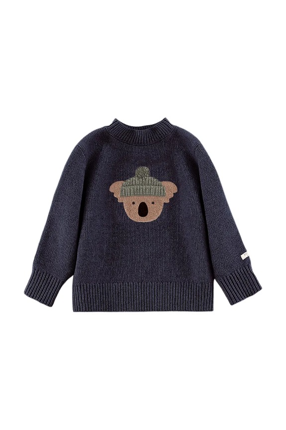 Παιδικό μάλλινο πουλόβερ Donsje Denn Merino Wool Sweater Koala 4083503.98.128 σκούρο μπλε AW24