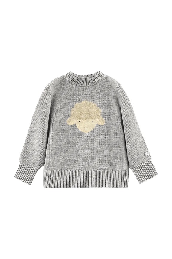 Παιδικό μάλλινο πουλόβερ Donsje Denn Merino Wool Sweater Lammy 4083504.98.128 γκρί AW24