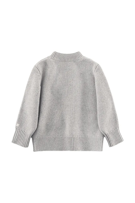 Κοριτσίστικα Παιδικό μάλλινο πουλόβερ Donsje Denn Merino Wool Sweater Lammy 4083504.98.128 γκρί