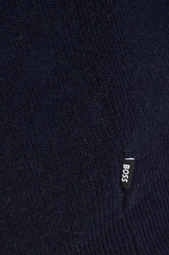 Πουλόβερ με προσθήκη μαλλιού BOSS 50519610 σκούρο μπλε
