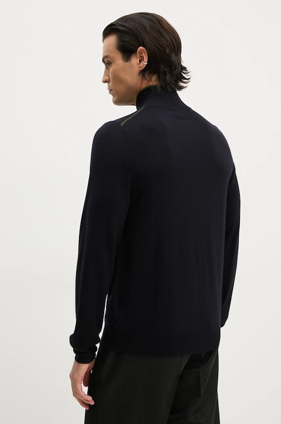 Îmbrăcăminte PS Paul Smith pulover de lana M2R.203Y.N21861 bleumarin