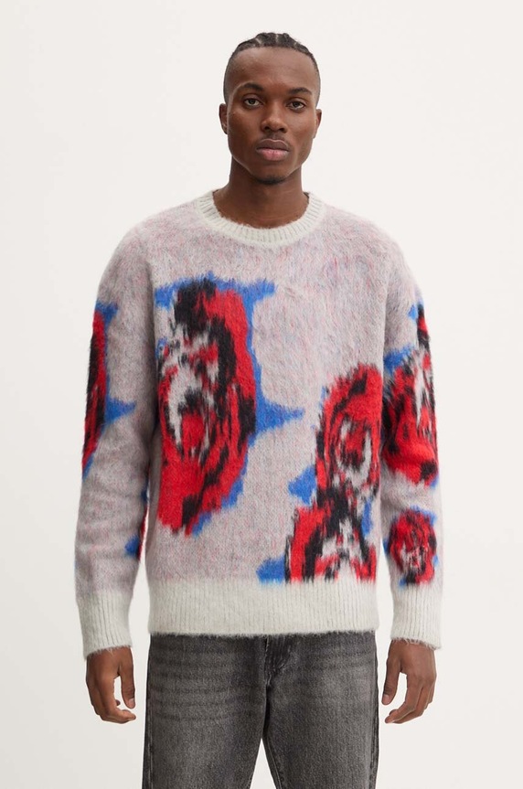 MSGM sweter z domieszką moheru okrągły szary 3740MM217.247580