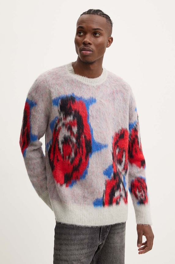 MSGM sweter z domieszką moheru szary 3740MM217.247580