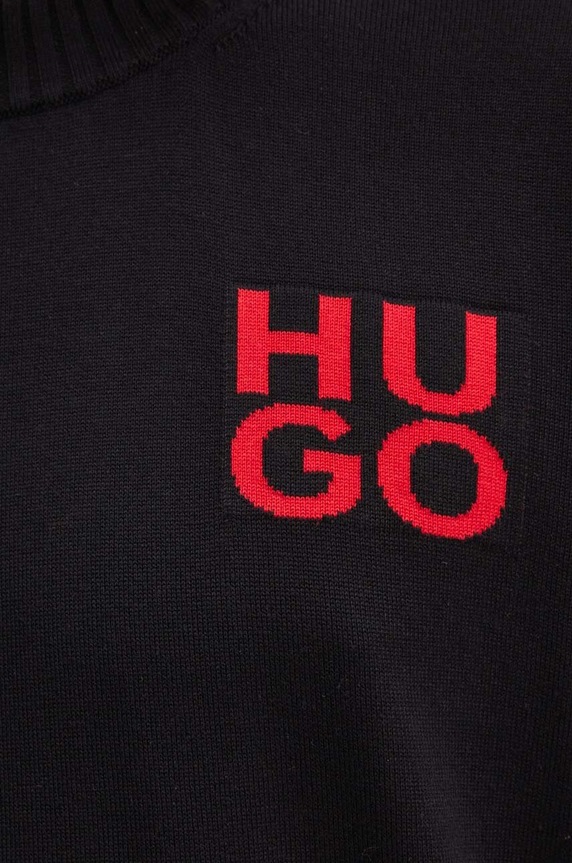 Bavlnený sveter HUGO 50516617 čierna