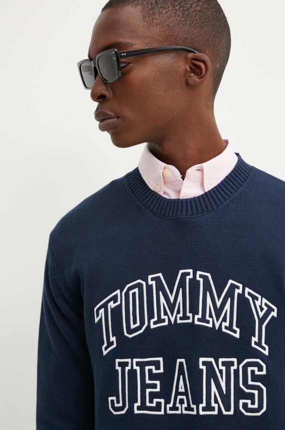 Sveter Tommy Jeans tmavomodrá DM0DM19178