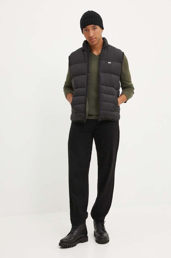Tommy Jeans sweter bawełniany DM0DM19192 zielony AW24