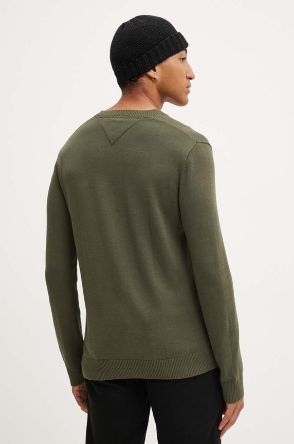 Odzież Tommy Jeans sweter bawełniany DM0DM19192 zielony