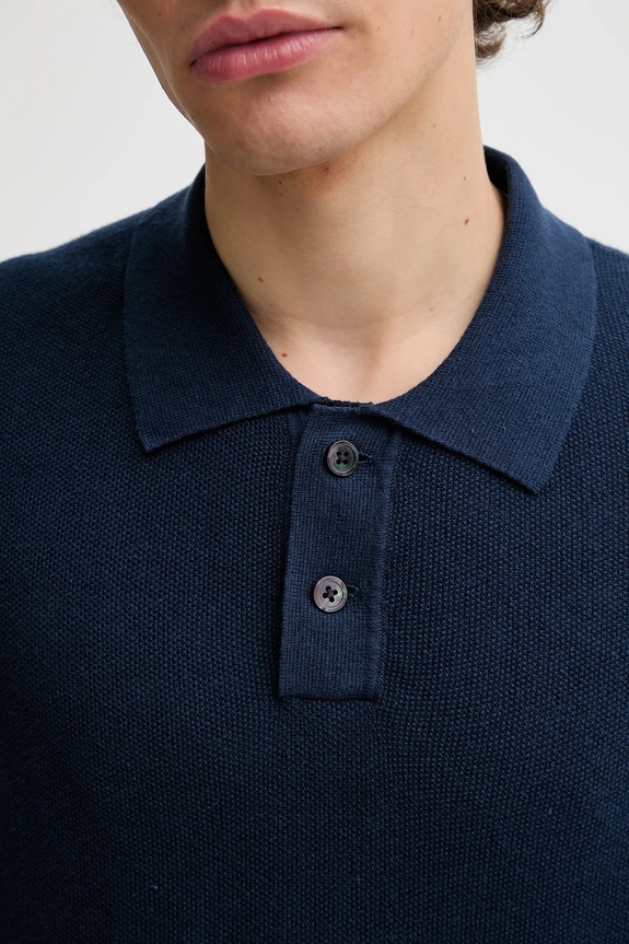 Levi's polo bawełniane A7294 granatowy