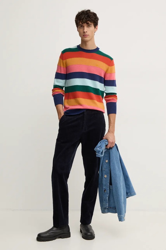Sveter s prímesou vlny United Colors of Benetton 1235K107K viacfarebná AW24
