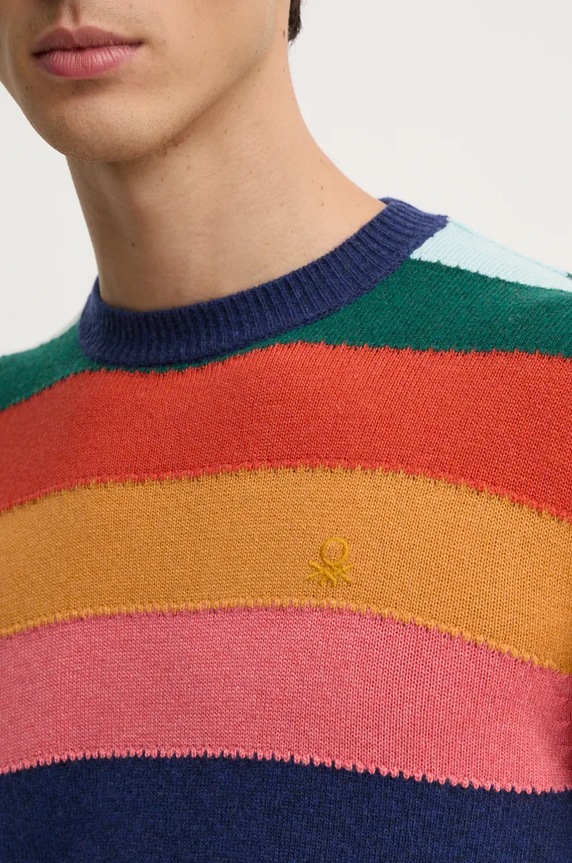 Sveter s prímesou vlny United Colors of Benetton 1235K107K viacfarebná