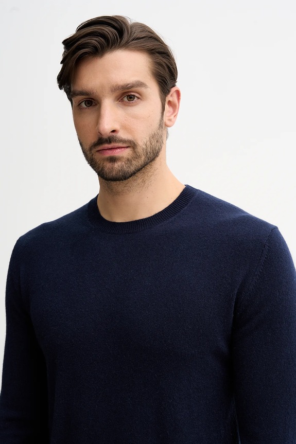 United Colors of Benetton sweter kaszmirowy granatowy 1033U105S