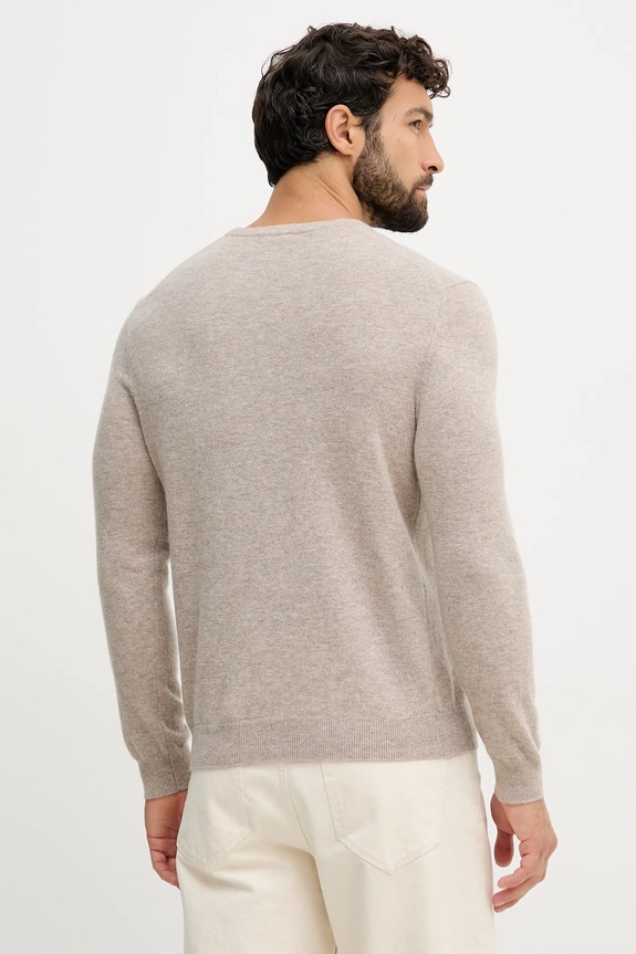 Odzież United Colors of Benetton sweter wełniany 1002U1G34 brązowy