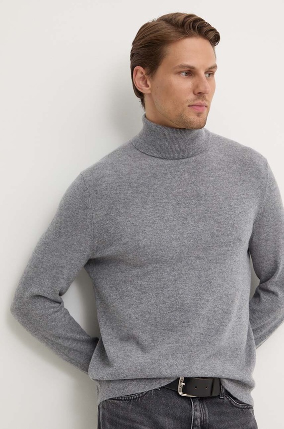 Theory sweter kaszmirowy wełna szary N0888705