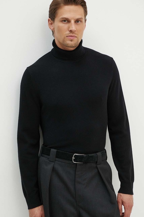 Theory sweter kaszmirowy wełna czarny N0888705