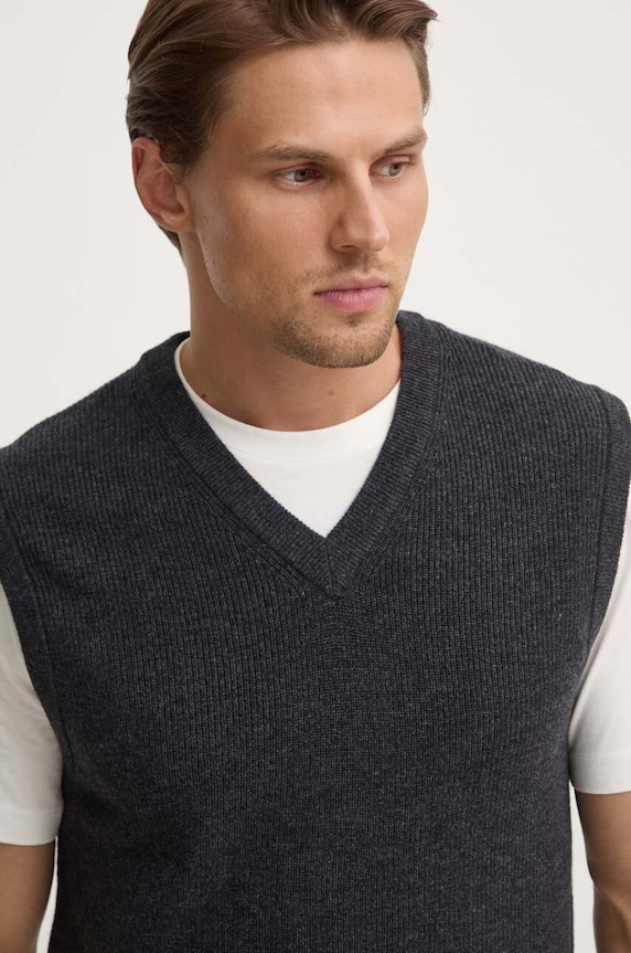 Theory vesta de lana gri N0981707