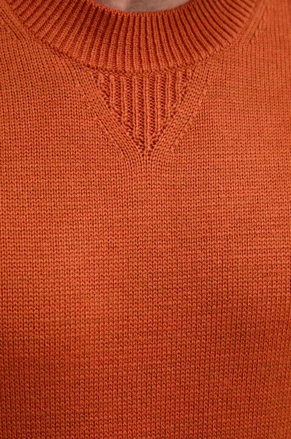 Armani Exchange sweter z domieszką wełny 6DZM1F.ZM1LZ pomarańczowy
