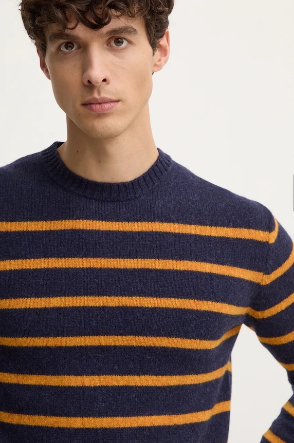 Odzież United Colors of Benetton sweter wełniany 103MK107U granatowy