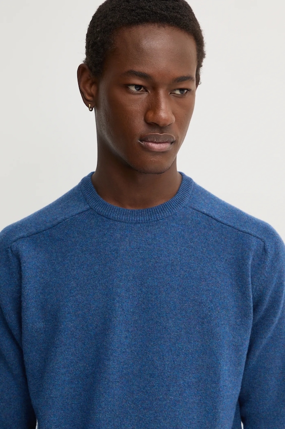 United Colors of Benetton sweter wełniany niebieski 1006U108W