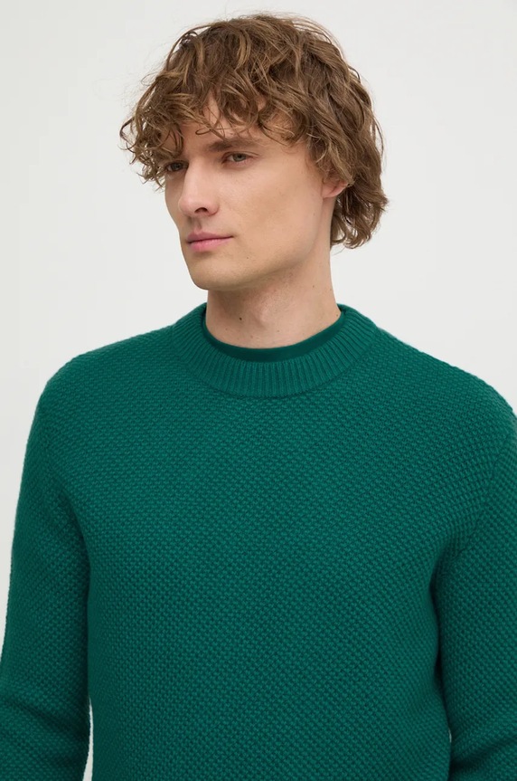 Vlněný svetr United Colors of Benetton tyrkysová 1344U108H