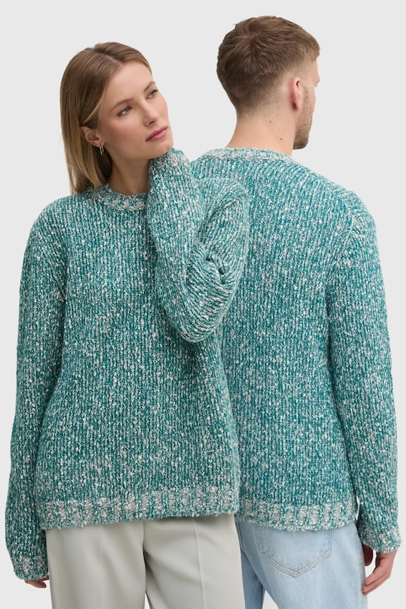 United Colors of Benetton pulover din amestec de lana grosime medie turcoaz 116NU108M