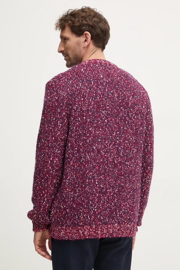 Sveter s prímesou vlny United Colors of Benetton burgundské 116NU108M