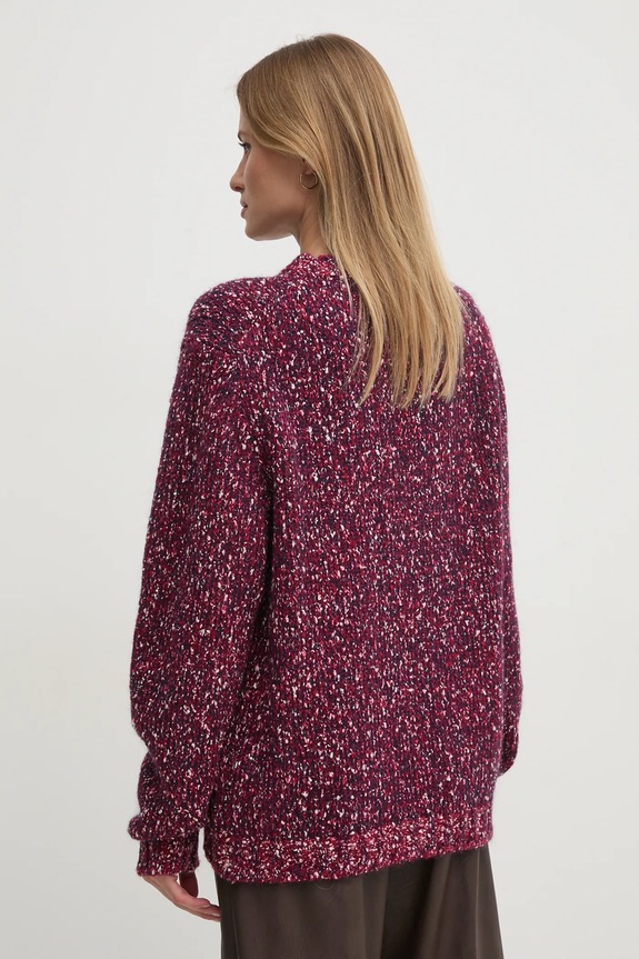Sveter s prímesou vlny United Colors of Benetton 116NU108M burgundské