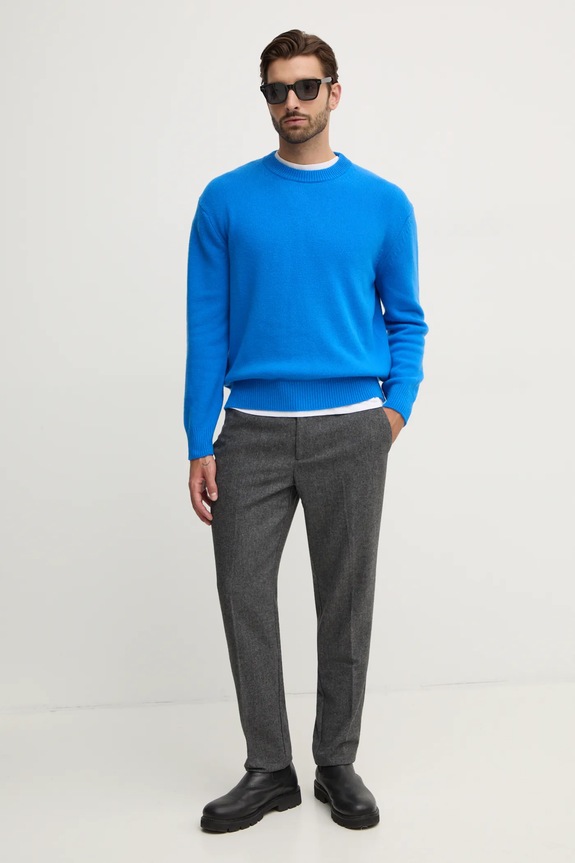 United Colors of Benetton sweter wełniany 1344U108G niebieski AW24