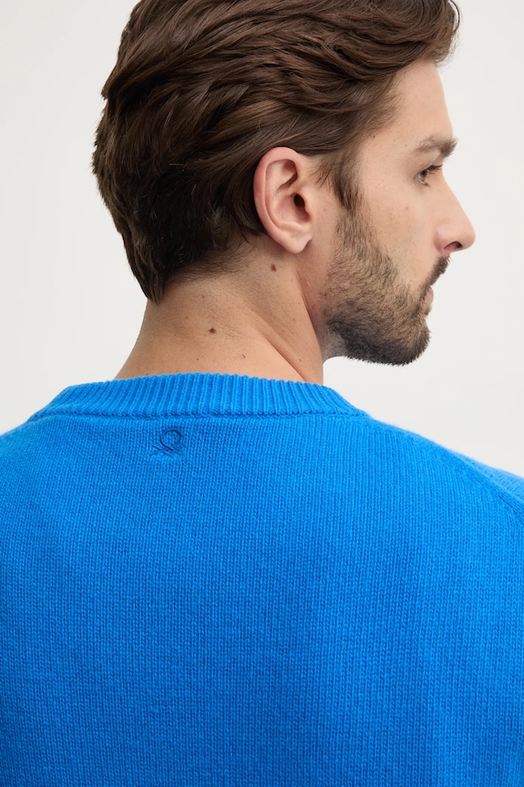 United Colors of Benetton sweter wełniany 1344U108G niebieski