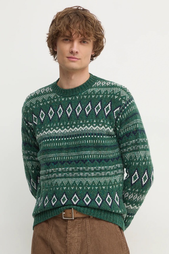United Colors of Benetton sweter okrągły zielony 1137K107V