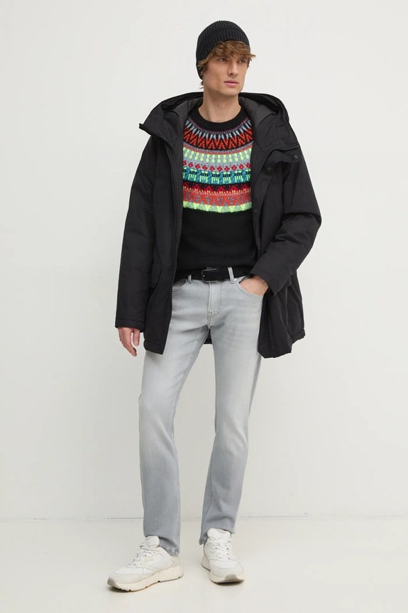 United Colors of Benetton sweter 1144K108V czarny AW24