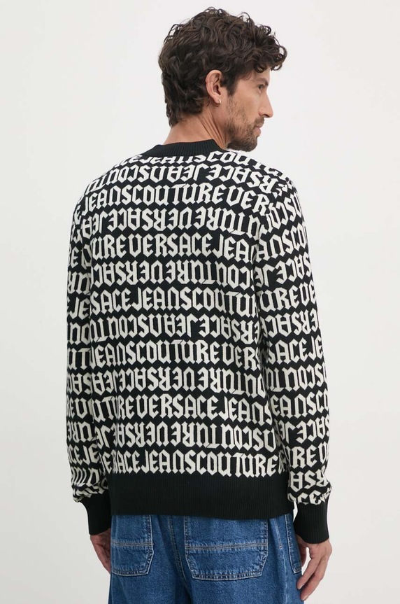 Odzież Versace Jeans Couture sweter wełniany 77GAFM03.CMN91 czarny