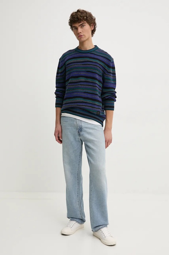 PS Paul Smith sweter M2R.967Y.N22233 granatowy AW24