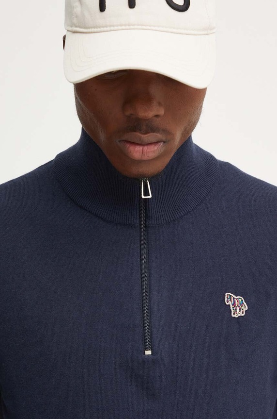Svetr z vlněné směsi PS Paul Smith námořnická modř M2R.531XZ.N22226