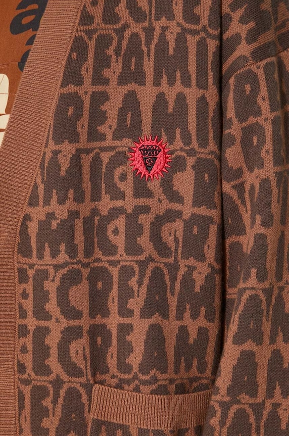 Kardigan s primjesom vune ICECREAM Text Print Cardigan IC24215