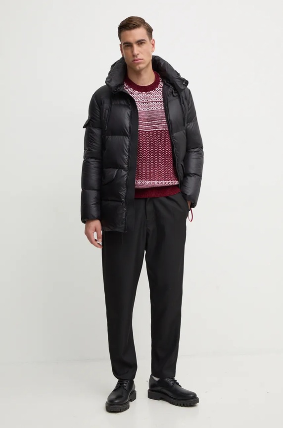 Armani Exchange sweter z domieszką wełny XM000028.AF10351 bordowy AW24