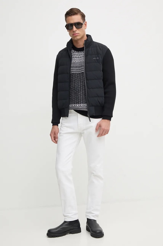 Sveter s prímesou vlny Armani Exchange XM000028.AF10351 čierna AW24
