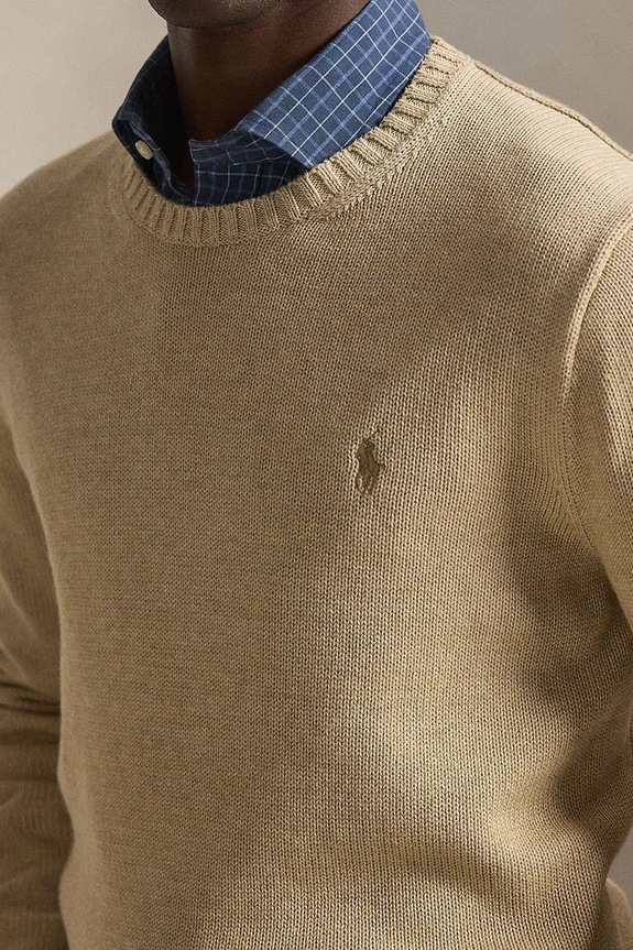 Polo Ralph Lauren sweter bawełniany brązowy 710810846