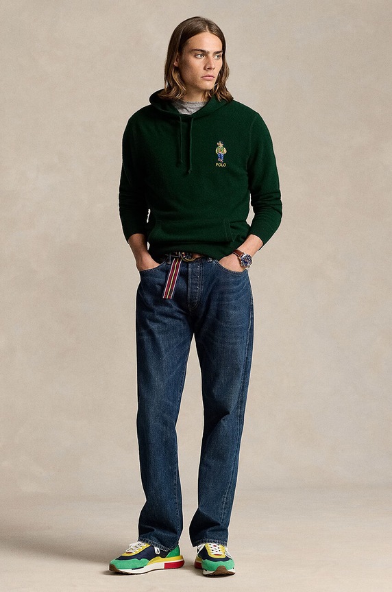 Odzież Polo Ralph Lauren sweter wełniany 710946003 zielony