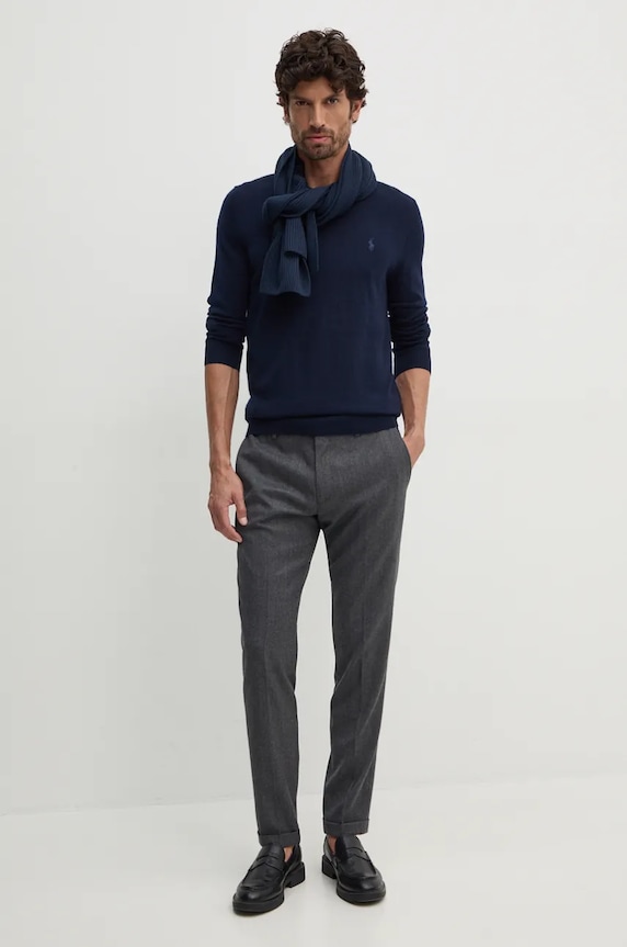 Polo Ralph Lauren maglione in lana 710946143 blu navy AW25