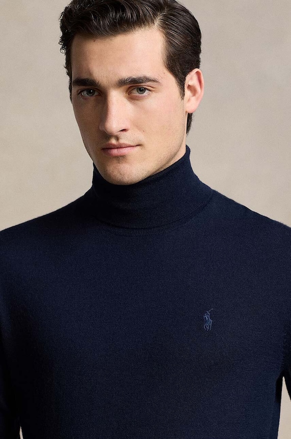 Vlněný svetr Polo Ralph Lauren modrá 710946145