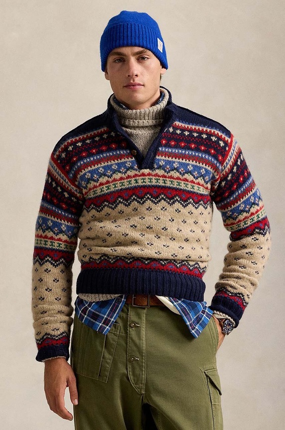 Polo Ralph Lauren wool blend jumper medium thickness green 710949295