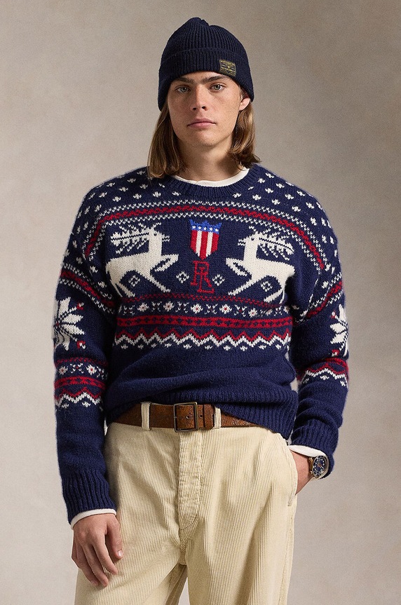 Polo Ralph Lauren woolen jumper chunky blue 710949303