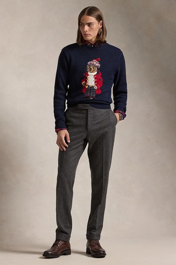 Одяг Бавовняний светр Polo Ralph Lauren 710952384 темно-синій