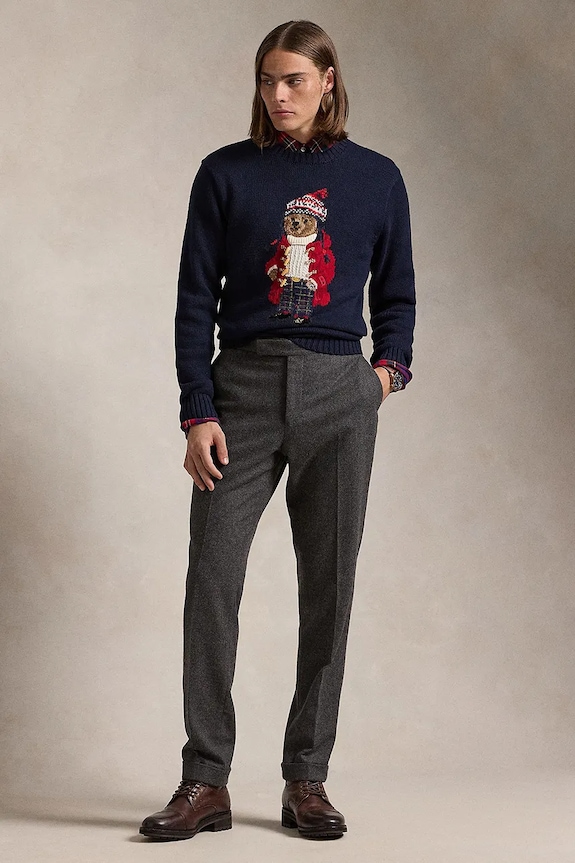 Одяг Бавовняний светр Polo Ralph Lauren 710952384 темно-синій