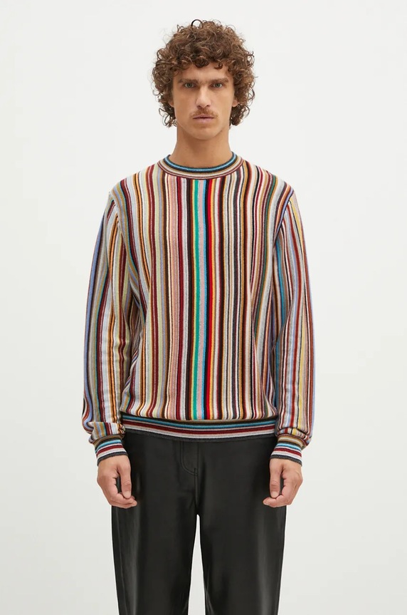 Paul Smith cashmere jumper fine-knit multicolor M1R.904Y.N02502