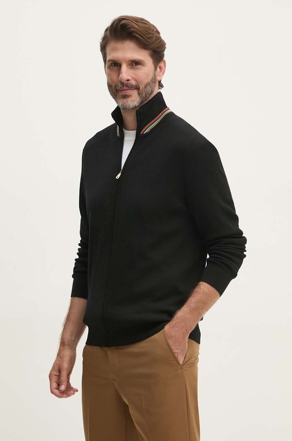 Paul Smith kardigan wełniany czarny M1R.905Y.N02501