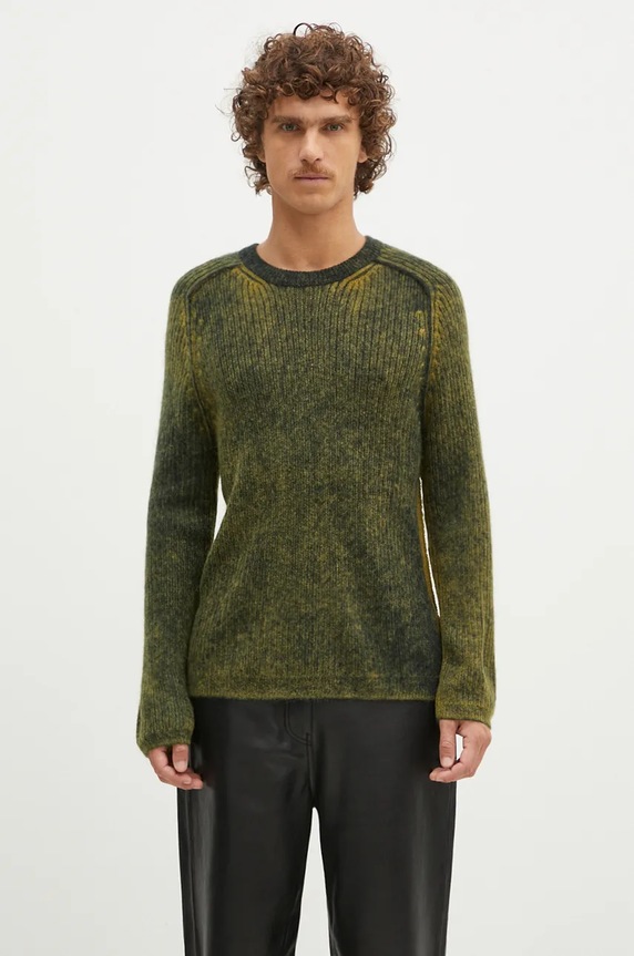 Paul Smith sweter wełniany okrągły zielony M1R.912Y.N02506